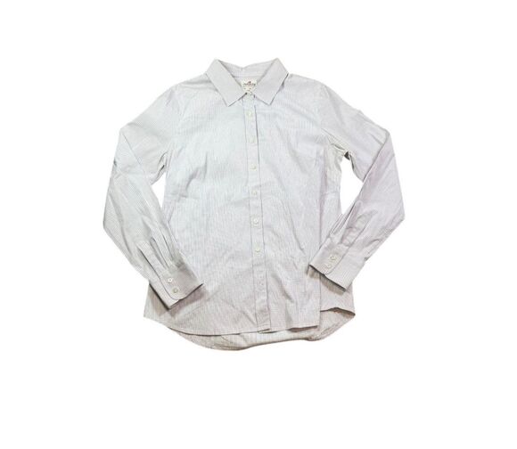 J. Crew Tops - J Crew Button Up Shirt Womens Size Medium Haberdashery Poplin Long Sleeve Light